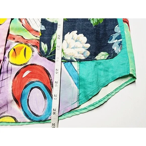 VTG 80s Encore By Silkscapes Hand Painted Tennis Button Up Shacket Size Small P - Picture 6 of 15